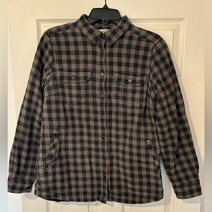 Duluth Trading Co Plaid Skirt - Black and Brown